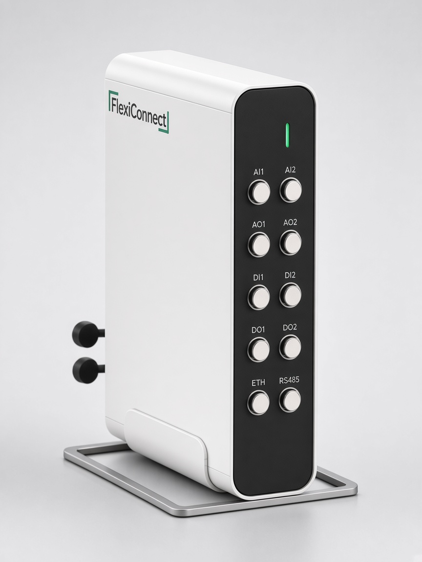 FlexiConnect powder-coated white CAD render